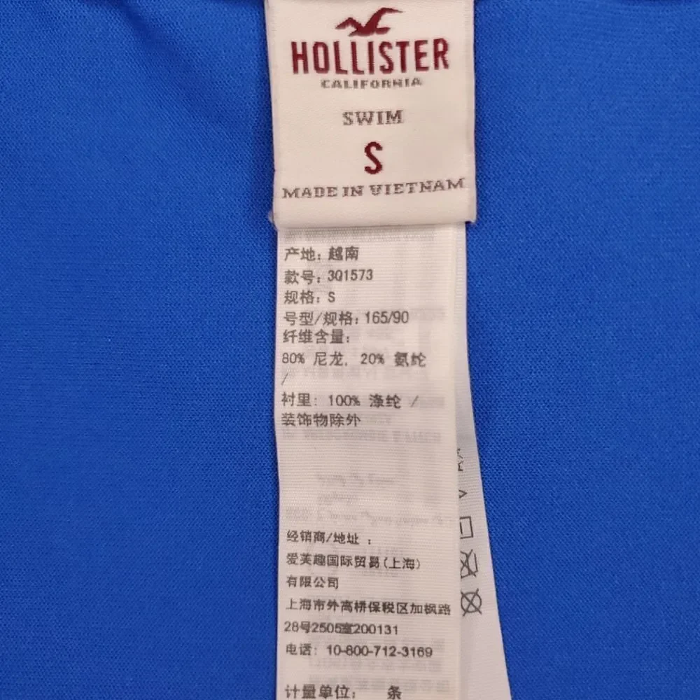 HOLLISTER Blu Paisley Bikini Bttm Sz S